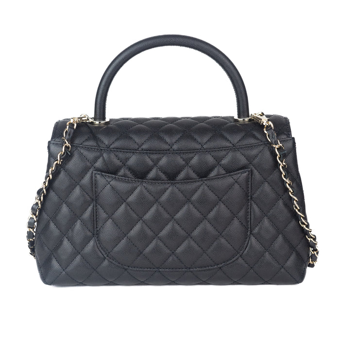 Chanel Medium Caviar Quilted Coco Top Handle Flap bag
