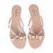 Valentino Rockstud PVC Flat Thong Sandals in Nude