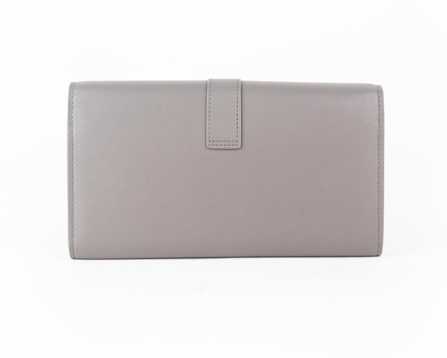 Saint Laurent Line Large Flap Wallet grey