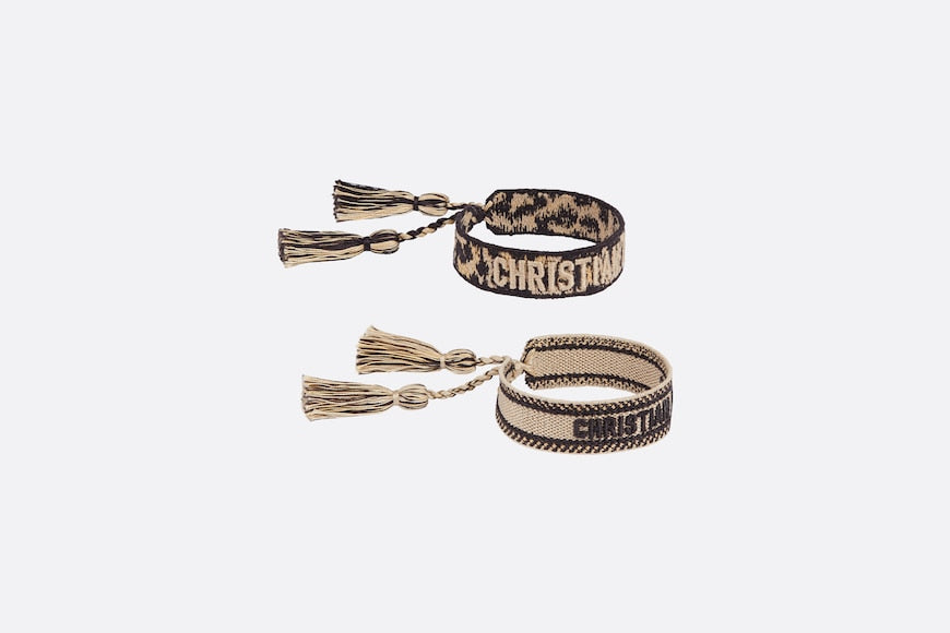 Dior J Adior Bracelet Set in Beige Multicolor Mizza Cotton LSC INC