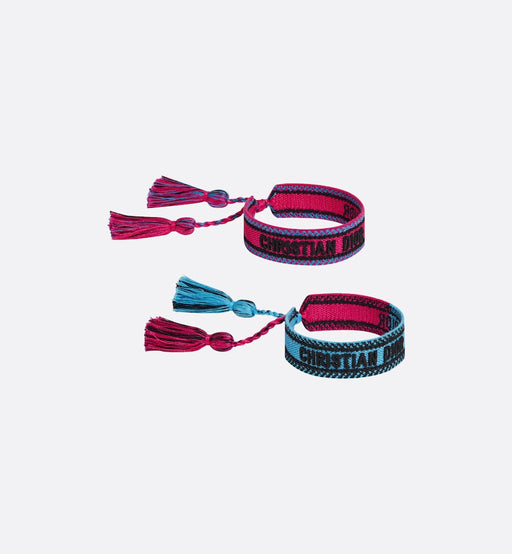 Dior J'Adior Bracelet Set in Bright Pink and Fluorescent Blue