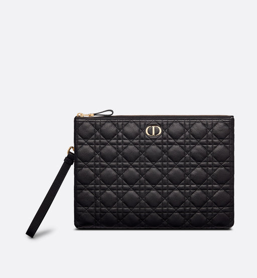 Dior Large Caro Daily Pouch in Black 