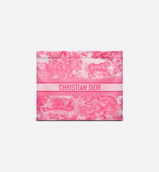Dior Travel Zipped Pouch in Peony Pink Technical Fabric with Toile de Jouy Motif