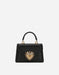Dolce and Gabbana Small Smooth Calfskin Devotion Bag in Black