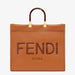 Fendi Large Sunshine Shopper Bag in Brown Leather 