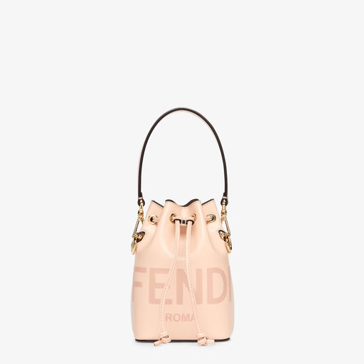 Fendi Mon Tresor Pale Pink Leather Mini Bucket Bag