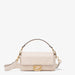 Fendi Nappa FF Baguette Medium in White Leather