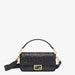 Fendi Nappa FF Baguette in Black Leather