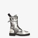 Fendi Signature Grey Canvas Biker Boots