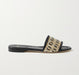 Fendi Woven Raffia Sandals in Black