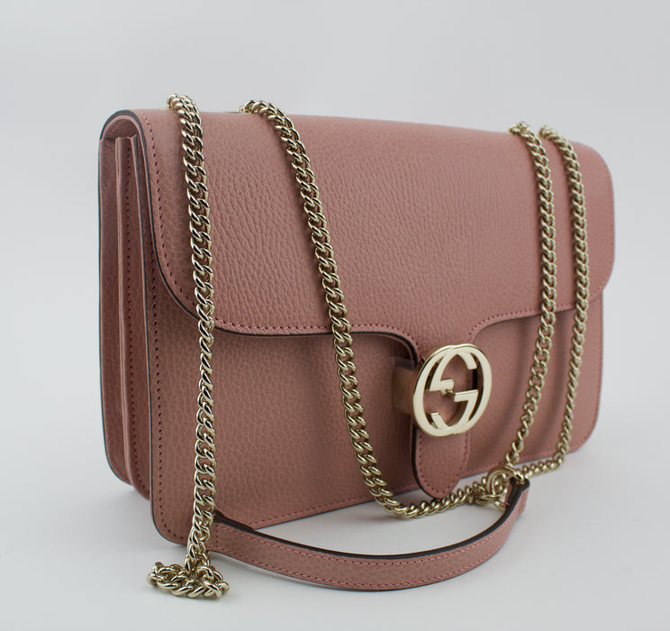 GUCCI MEDIUM INTERLOCKING G SHOULDER BAG