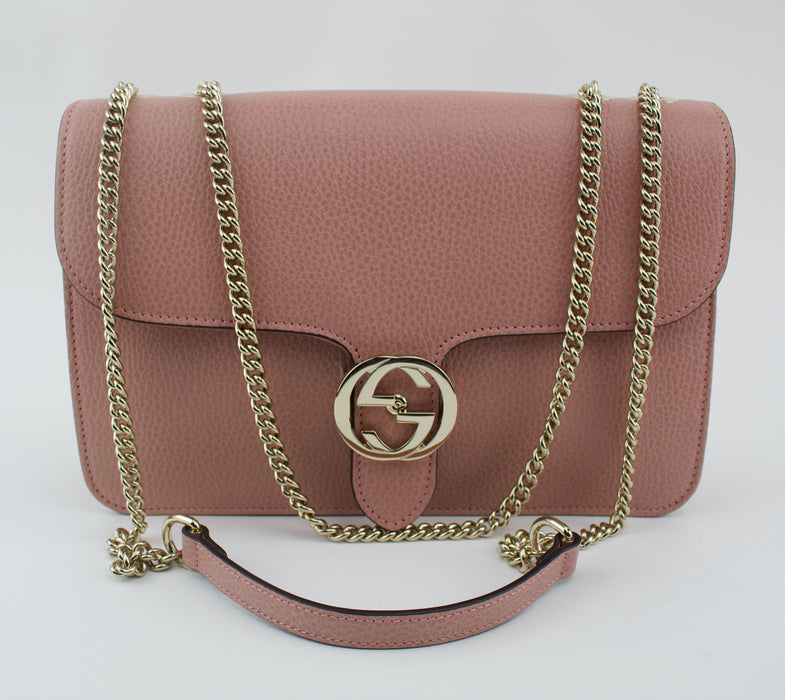 GUCCI MEDIUM INTERLOCKING G SHOULDER BAG