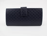 GUCCI NAVY BLUE GG LEATHER CONTINENTAL FLAP WALLET