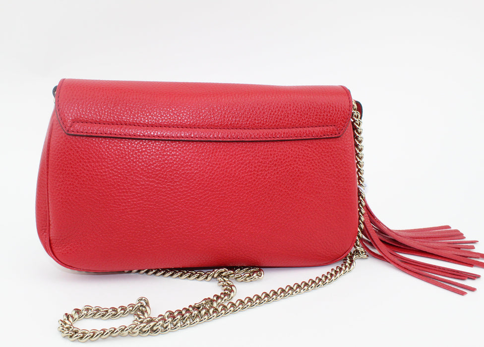 Gucci Soho Chain Medium Crossbody Red