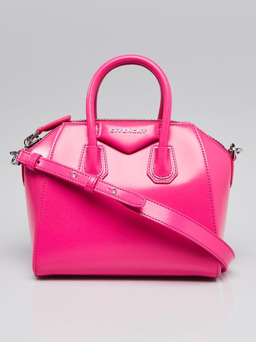 Givenchy Mini Antigona Bag in Hot Pink Smooth Leather