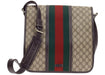 GUCCI VINTAGE WEB FLAP MESSENGER GG SUPREME BAG - LuxurySnob