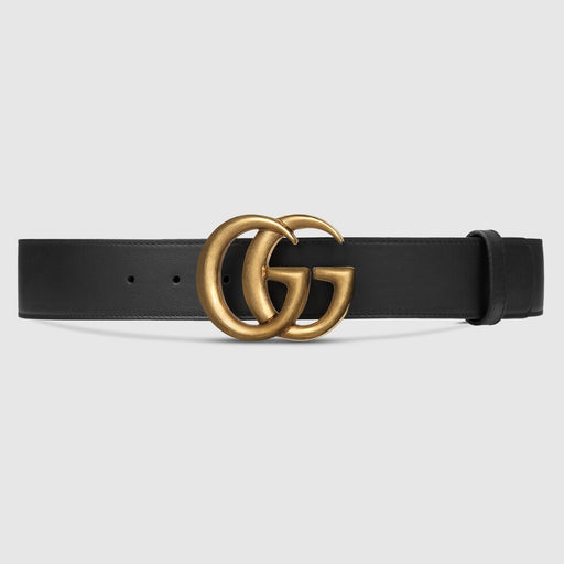 Gucci 2015 Re-Edition Wide Leather Belt in Black 