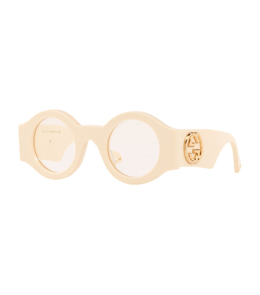 Gucci Acetate Round Sunglasses in Ivory