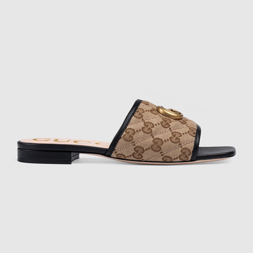 Gucci GG Matelassé Canvas Slide Sandal