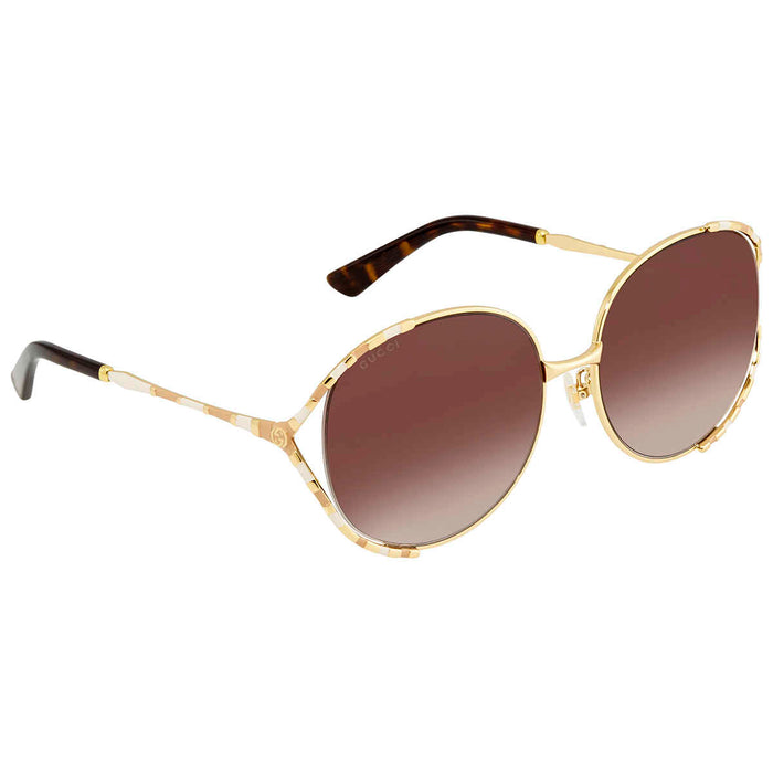 Gucci Gold Oval Sunglasses