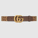 Gucci Jumbo GG Marmont Wide Canvas Belt in Camel and Ebony GG