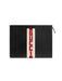 Gucci Logo Stripe Leather Pouch