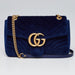 Gucci Medium GG Marmont Velvet Shoulder Bag in Blue