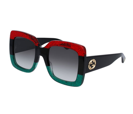 Gucci Red and Green Glitter Sunglasses