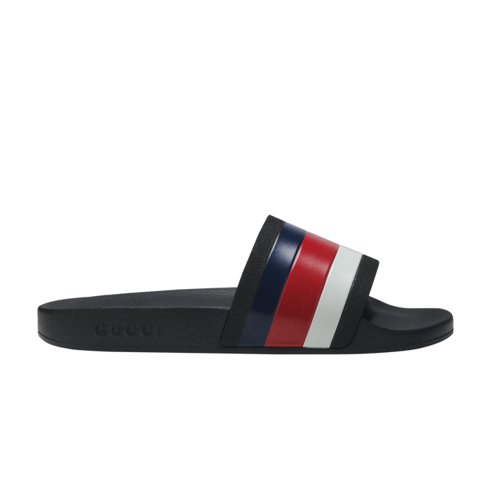 Blue and red gucci slides deals