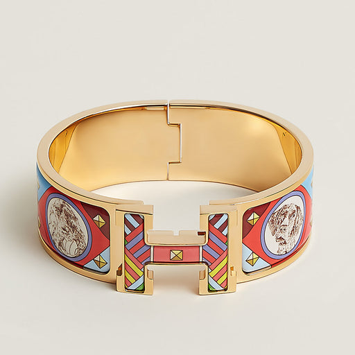 Hermes Clic Clac H Colliers Et Chiens Bracelet in Amazone Pop