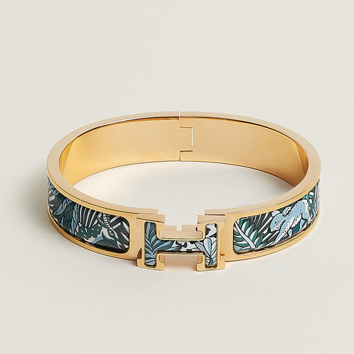 Hermes Clic H Animaux Camoufles Bracelet in By The Sea Blue