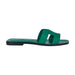 Hermes Oran Sandals in Emerald Green