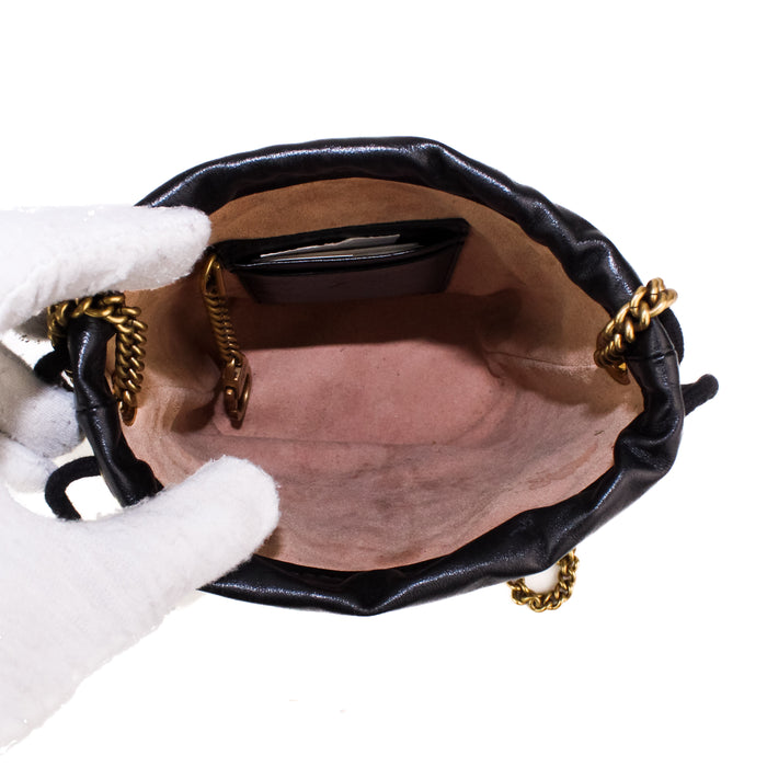 Gucci GG Marmont Mini Bucket Bag in Black