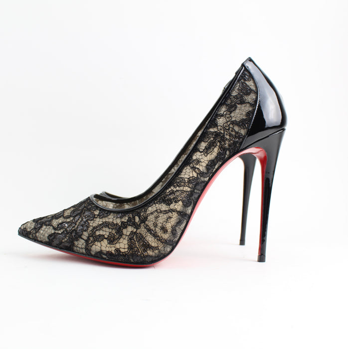 CHRISTIAN LOUBOUTIN FOLLIES LACE 100 MM SIZE 40 - LuxurySnob