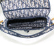 Dior Blue Oblique Embroidery Saddle Bag