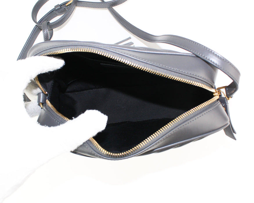 Saint Laurent Lou Matelasse Camera Bag in Light Grey