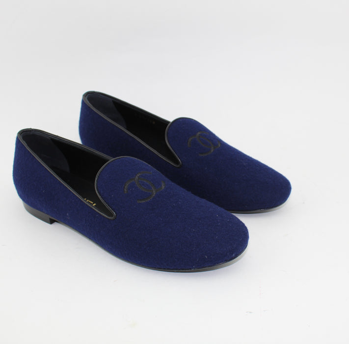 CHANEL MOCASSIN LOAFERS SIZE 37 - LuxurySnob