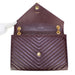 Saint Laurent Leather Envelope Bag in Burgundy