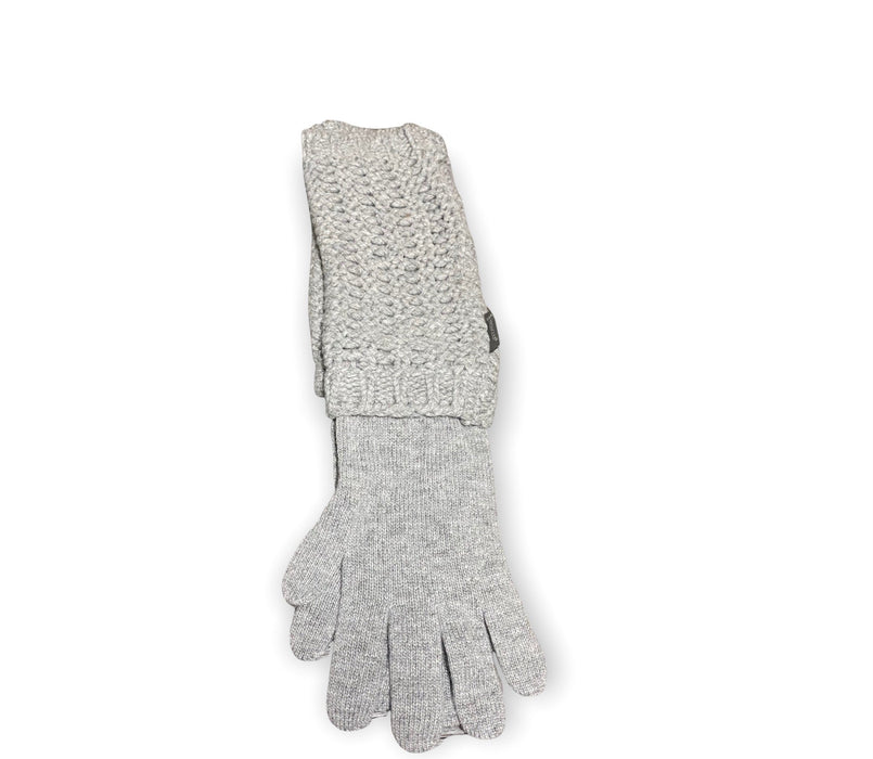 Moncler Light Grey Knit Gloves