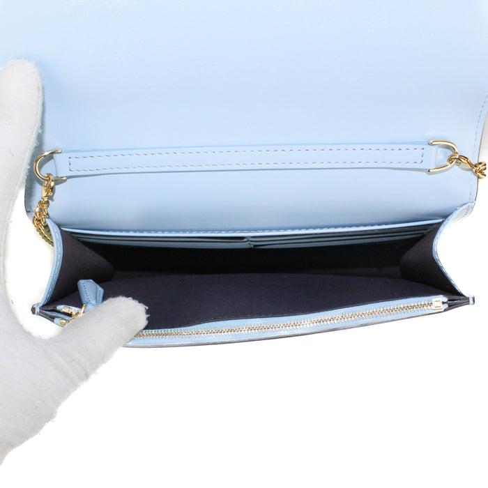 Fendi Light Blue Wallet with Chain