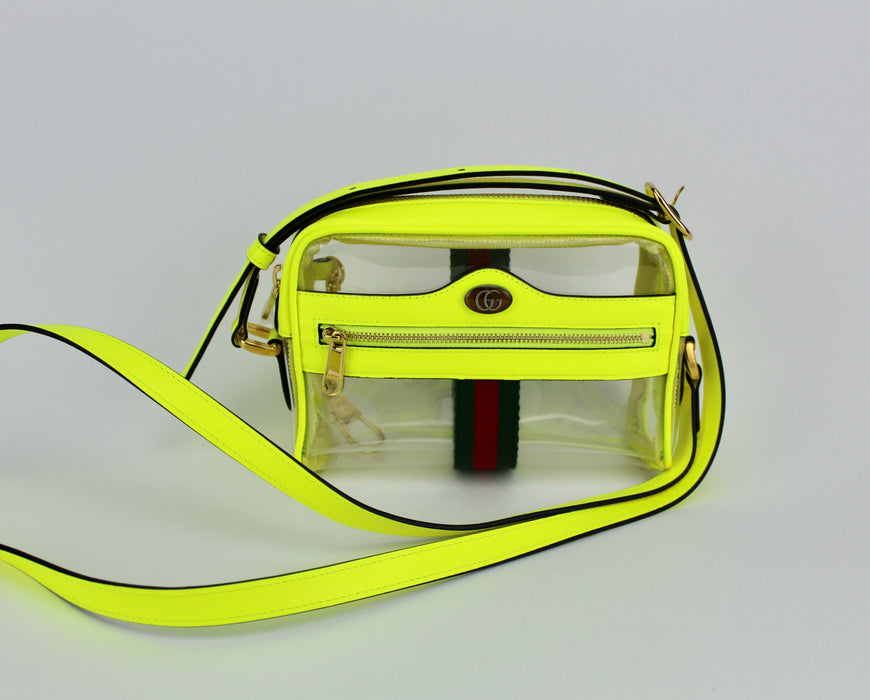 GUCCI MINI OPHIDIA REANSPARENT CROSSBODY BAG