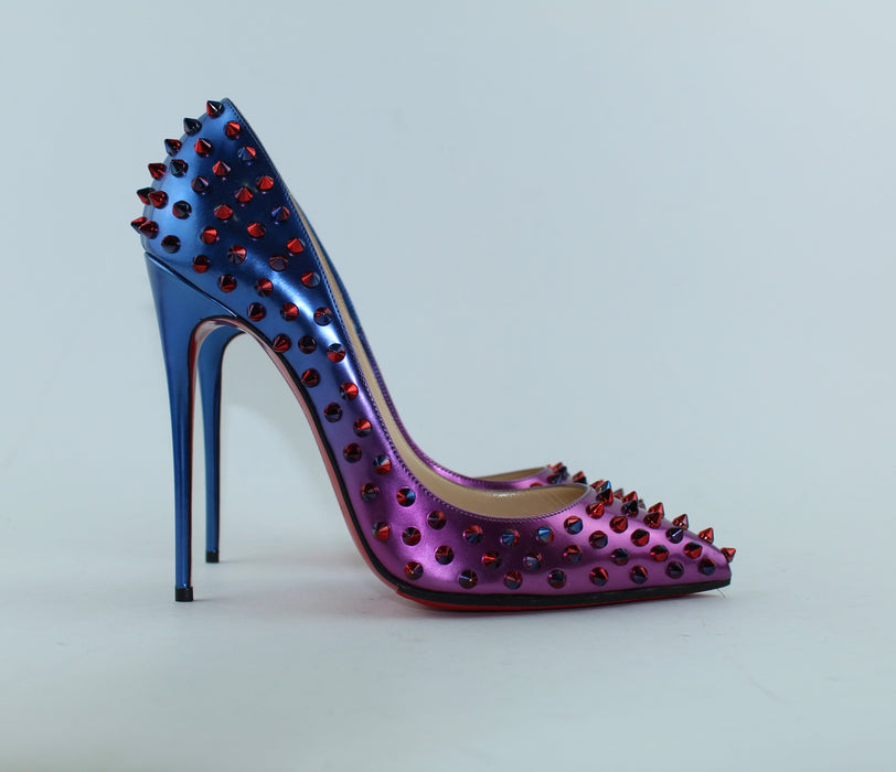 CHRISTIAN LOUBOUTIN FOLLIES SPIKES 120 SIZE 40 - LuxurySnob