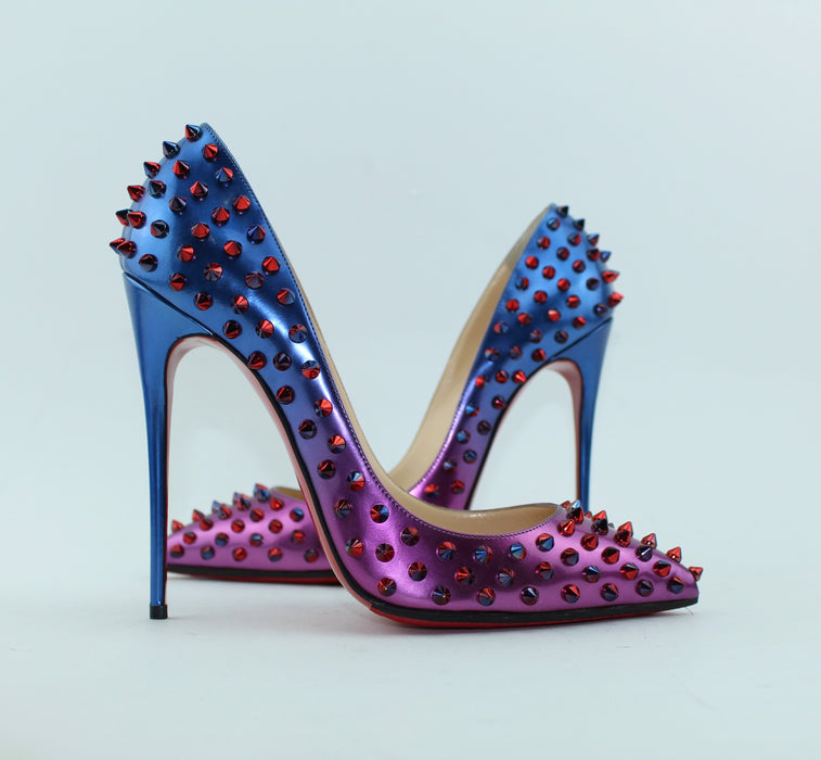 CHRISTIAN LOUBOUTIN FOLLIES SPIKES 120 SIZE 40 - LuxurySnob