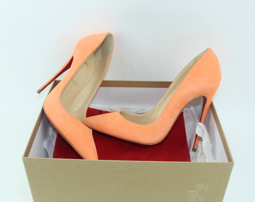 CHRISTIAN LOUBOUTIN SO KATE 120 SUEDE SIZE 38.5 - LuxurySnob