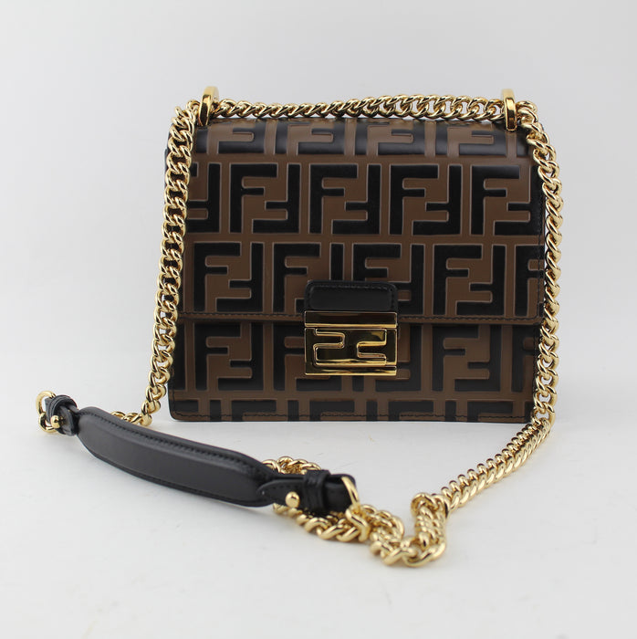 FENDI KAN I SMALL BROWN BAG - LuxurySnob