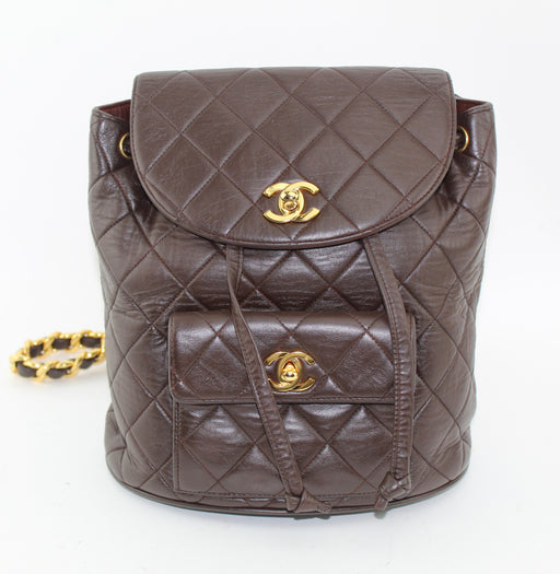 VINTAGE CHANEL BROWN BACKPACK - LuxurySnob