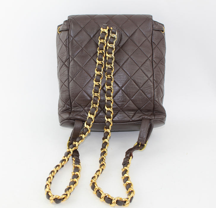 VINTAGE CHANEL BROWN BACKPACK - LuxurySnob