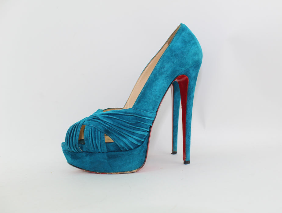 CHRISTIAN LOUBOUTIN ABORINA TWIST FRONT SIZE 38 - LuxurySnob