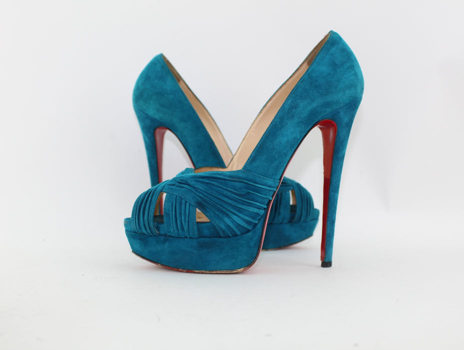 CHRISTIAN LOUBOUTIN ABORINA TWIST FRONT SIZE 38 - LuxurySnob