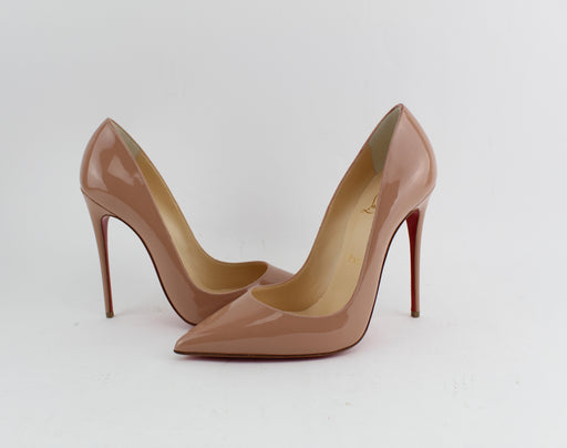 CHRSITIAN LOUBOUTIN SO KATE NUDE SIZE 38.5 - LuxurySnob